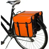 Merkloos Doppeltaschen 28 l, wasserdicht Tarpaulin, orange, reflektierend, für Fahrrad