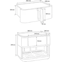 Create - AIR FRYER DUAL - Heißluftfritteuse 10 L mit Trenner