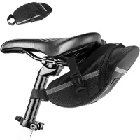Merkloos Satteltas für Fahrrad, Klettverschluss, 600D Nylon, Leichtgewicht 120 g, für MTB, Rennrad
