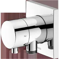 Keuco IXMO Umstellventil UP 2 Verbraucher, Schlauchanschluss mit Comfort Griff, mit Absperrung, Rosette eckig, 59557011102, Farbe: Verchromt