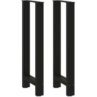 vidaXL Bartischbeine Schwarz 2 Stk. 50x(100-101) cm Stahl