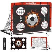 Merkloos Fußballtor 150x120 cm, faltbar, Glasfaserstangen, Tragetasche, für Garten