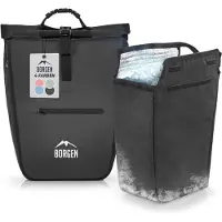 Merkloos Fahrradtasche 23 l, wasserdicht, abnehmbares Kühlelement, für Einkäufe