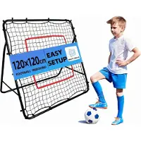 Merkloos Fußball Rebounder 100x100 cm, für Garten, klappbares Design, Kickback Netz für Kinder