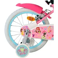 Volare Magic Royals Kinderfahrrad für Mädchen, 16 Zoll, rosa mit Handbremsen