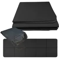 Relaxdays Yogamatte, 6 mm dick, 61x183 cm, faltbar, mit Tasche, rutschfest, Sportmatte Yoga, Pilates, Fitness, Farbwahl