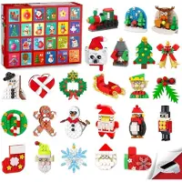 Sonstiges Adventskalender Baukasten mit Kühlschrankmagneten 24 Tage Countdown Weihnachtsschmuck Spielzeug Geschenk für Kinder