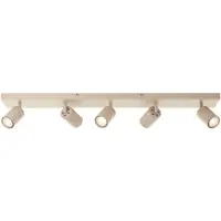 Brilliant Deckenstrahler "Jello", champagnerfarben, 5, H: 12,5cm, 1 Stk., Leuchten, GU10 LED inkl., 350 lm, 3000 K, schwenkbar, Metall, champagnerfarben, Deckenstrahler