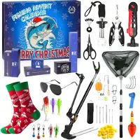 Sonstiges Angel Adventskalender 2026 für Männer & Jugendliche, 24 Tage Angler Zubehör Geschenkset
