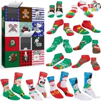 Joyin Adventskalender 2026 mit 12 Paar Damensocken, Einheitsgröße