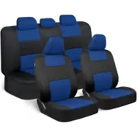 Bdk PolyPro Autositzbezüge, komplettes Set in Blau auf Schwarz, vorne und hinten
