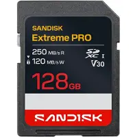 SanDisk 128 GB SDXC-Karte Extreme PRO UHS-I V30 U3 R250MB/s / W120MB/s 4K UHD