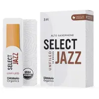 Daddario Organic Select Jazz Unfiled Alto Saxophonblätter 3H (10er Pack)