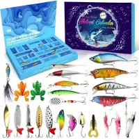 Sonstiges Adventskalender Angeln 2026 24 Köder Set Geschenk für Fischer Erwachsene Teenager