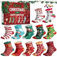 Sonstiges Adventskalender Weihnachtssocken 2026 12 Paar Damen Herren Baumwolle Geschenkset