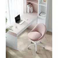 Songmics Homeoffice Stuhl, Drehstuhl, Schreibtischstuhl, rosa