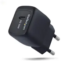 StarTech.com .com 30W USB-C Ladegerät, tragbares GaN-Netzteil mit USB Power Delivery Schnellladung, GaN 5V/9V/15/20V PD, USB-C Netzteil, Schwarz, Drinnen, AC, 20 V, 3 A, Schwarz