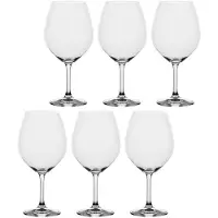 La Porcellana Bianca NOVELLO Set of 6 Burgundy Wine Glasses 710 ml