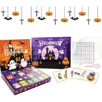 Merkloos Halloween Bügelperlen Adventskalender 24-Tage, für Kinder, Bügelperlen, Kürbis, Geist