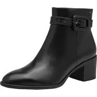 Tamaris Stiefelette , Damen, Gr. 38, schwarz, Schuhe Stiefelette, Blockabsatz, Basic-Stiefelette, Boots mit Zierschnalle