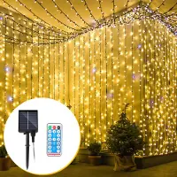 Jayseuw 30M 300 LED Solar Lichterkette 8 Modi Innen Weihnachten Party Garten Hochzeit Beleuchtung Deko Warmweiß