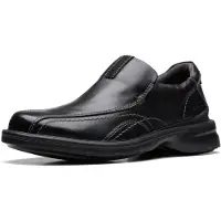 Clarks Herren-Slipper Gessler Step, Schwarz, Leder, Größe 44 EU