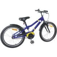 vidaXL Kinderfahrrad 18 Zoll für 5-7 Jahre alt Blau Schwarz