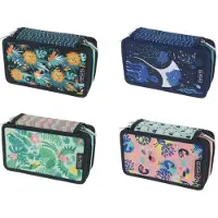 Herlitz Schulmäppchen 3-Fach ohne Zubehör | Reißverschluss | Tasche Etui Stifte