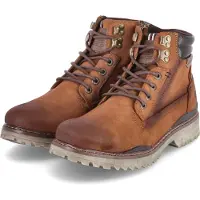 Dockers by Gerli Herren Stiefeletten/ Schnürboots Braun Kunstleder - Used Look Größe: 41