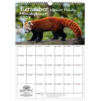 Seelenzauber GmbH Tierzauber Kleiner Panda Planer DIN A3 Kalender für 2027 Roter Panda - Geschenkset Inhalt: 1x Kalender, 1x Weihnachtsanhänger (insgesamt 2 Teile)