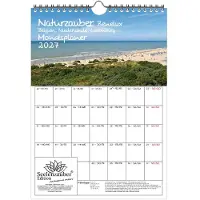 Seelenzauber GmbH Naturzauber Benelux Planer DIN A4 Kalender für 2027 Landschaft Natur Reise Strand Urlaub - Inhalt: 1x Kalender 1x Weihnachtsanhänger 1x Grußanhänger (3 Teile)