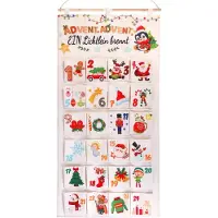 Merkloos Adventskalender 2025 – Wiederverwendbarer Wandkalender – 24 Stoffbeutel – Zum Befüllen – Weihnachtsdekoration – Für Kinder – Weihnachtskalender