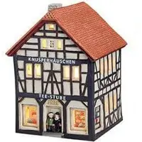 Wurm - Lichthaus Windlicht Teestube Knusperhaus Bonn rotes Dach, B12 x T12 x H16 cm