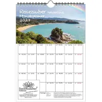 Seelenzauber GmbH Reisezauber Neuseeland Planer DIN A4 Kalender für 2027 Wellington Auckland - Set-Inhalt: 1x Kalender 1x Weihnachtsanhänger 1x Grußanhänger (gesamt 3 Teile)