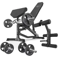 Marbo-sport Marbo Sport - Set MS39_2.0_42KG | Doppelseitige Bank + Curl Pult + Beinpresse + Stangen- und Hantelscheiben Set 42kg