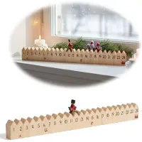 Ib Laursen LS-LebenStil Vintage Holz Adventskalender gehender Gardist 50cm Countdown Xmas Deko Treppen Weihnachtskalender Adventskalender Weihnachten