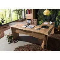 MASSIVMOEBEL24.DE Eckschreibtisch Akazie 185x163x76 natur lackiert PURE ACACIA #749