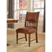 AEA Sessel Stuhl 1x Esszimmer Fernseh Lounge Leder Sitz Modern Polsterstuhl Echtholz