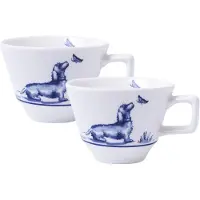 Heinen Delfts Blauw – Espressotasse Teckel Nhaan 2 st.