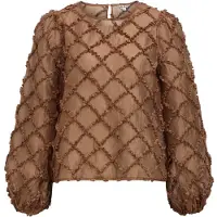 Object Strukturmuster Bluse Braun 42