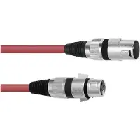 Omnitronic 30220903, XLR (3-pin), Männlich, XLR (3-pin), Weiblich, 3 m, Rot