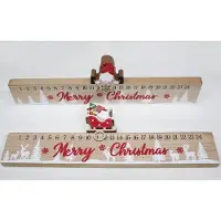 OSMA Werm Holzadventskalender XL 40x13,8x2,4cm, mit verschiebbarem Schlitten oder Wichtel als Anzeiger, sehr wertig