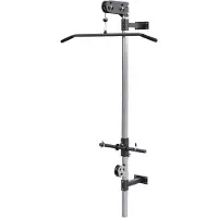 Gorilla Sports Latzug für die Wand – Kabelzugstation mit oberem und unterem Seilzug, für 30-mm-Gewichtsscheiben, bis 300 kg belastbar, Stahl, Schwarz