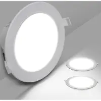 Aigostar LED Einbaustrahler, 18W Äquivalent zu 131W, 6500K Cool White Licht, Weiß, LED Einbauleuchten, LED-Bullauge, Ф190-200mm, Packung mit 2 – 18w,6500k, Größe (18W) EU
