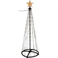 Saska Garden Dekorativer Weihnachtsbaum Schwarz, 210 cm, 370 LED extra warmweiß, mit Fernbedienung