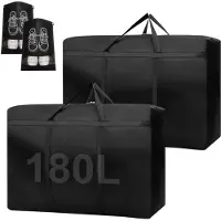 OEM Aufbewahrungstasche - 180L Fassungsvermögen aus 600D Oxford Gewebe - Umzug und Kleideraufbewahrung - 2 Stück, 100x58x28 cm