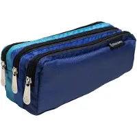 Exacompta Schlampermäppchen 3 Fächer Polyester 22x8,5x9 cm 3-farbig 13 Stück