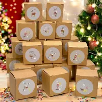Dripio Adventskalender zum Selbstbefüllen, 24 Boxen, 5x5x5 cm, Naturfarben