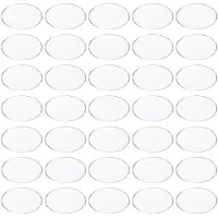 OEM Acryl-Miniaturbasen - 50 Stück ovale Modellbasen für Wargaming und Sammelfiguren - 5x2,5 cm - Transparent