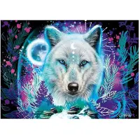Schmidt Spiele 58515 Sheena Pike Neon Arktis-Wolf Puzzle, 1.000 Teile, 1000 Stück(e), Tiere, 12 Jahr(e)